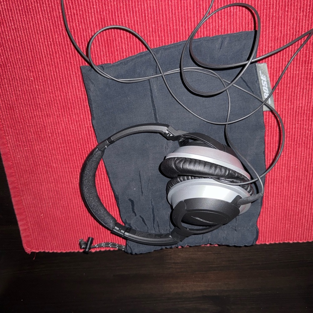 Bose Wired On-Ear Silver and Black Headphones